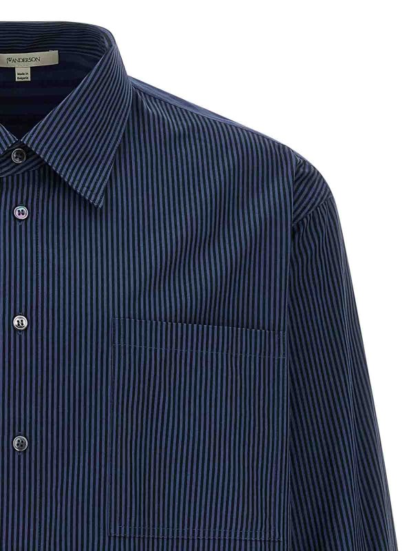 The Best Shops J.W. ANDERSON: shirts - Patchword Striped Shirt