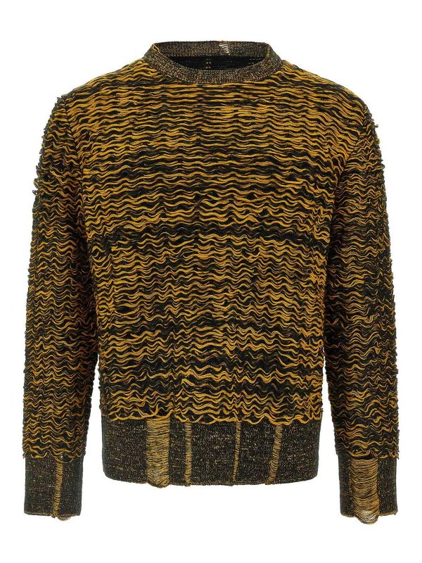 MM6 MAISON MARGIELA: crew necks - Corrugated Texture Sweater