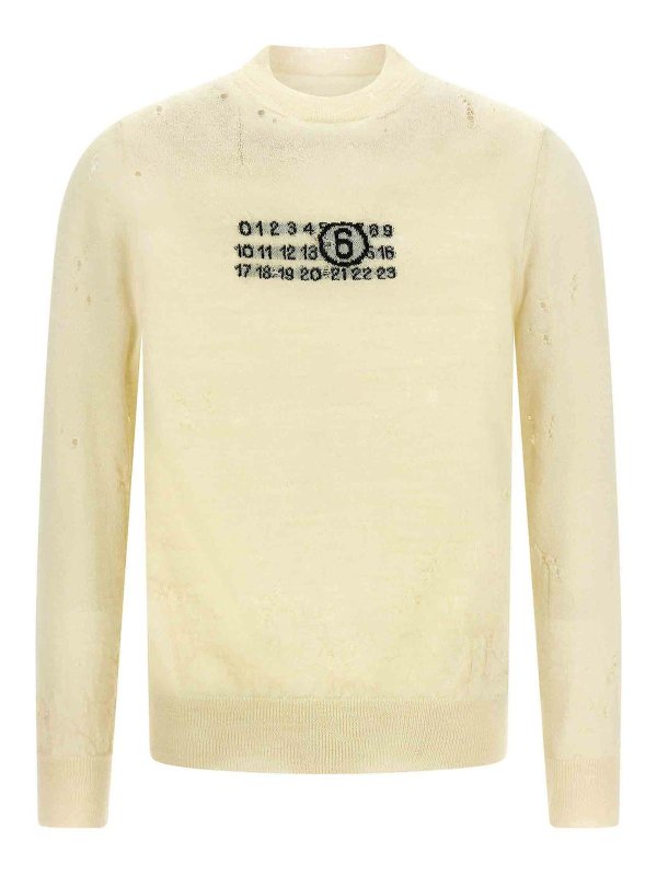 MM6 MAISON MARGIELA: クルーネック - クルーネック - ベージュ