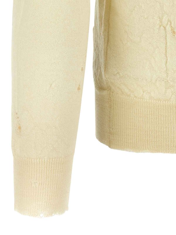 クルーネック - ベージュ shop online: MM6 MAISON MARGIELA