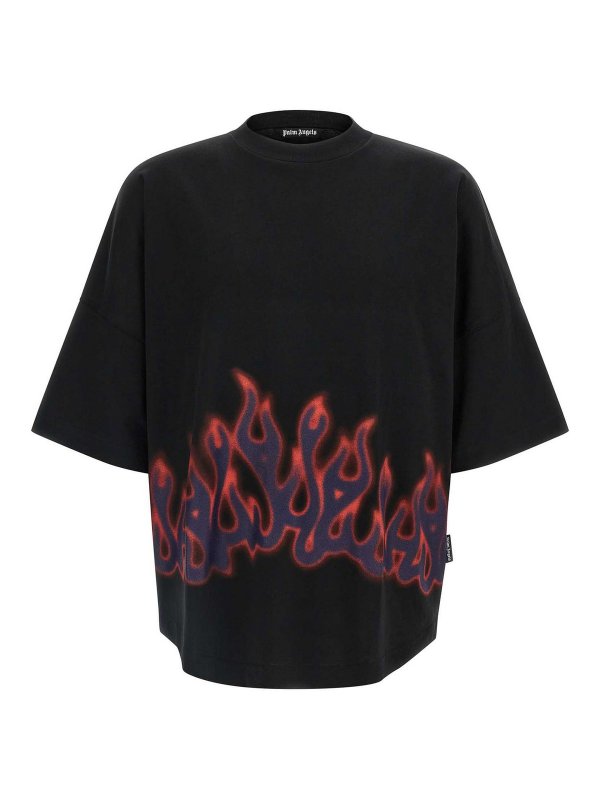Palm Angels: t-shirts - Flames T-Shirt