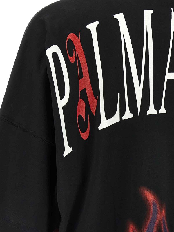 Flames T-Shirt shop online: Palm Angels
