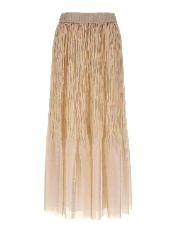 PESERICO: ニーレングススカート＆ミディ丈 - 膝丈/ミディスカート - ベージュ