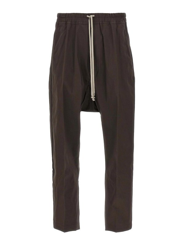 RICK OWENS: casual trousers - Drawstring Long Pants
