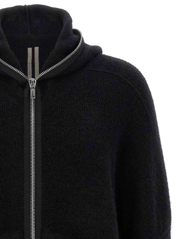 The Best Shops RICK OWENS: cardigans - Hooded Wool Cardigan