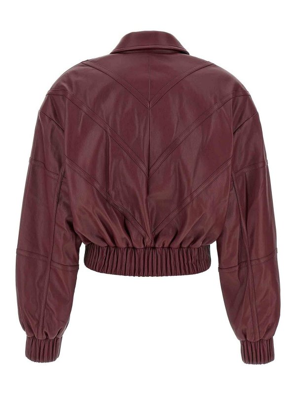 ROTATE Birger Christensen: bombers online - Leather Effect Bomber Jacket