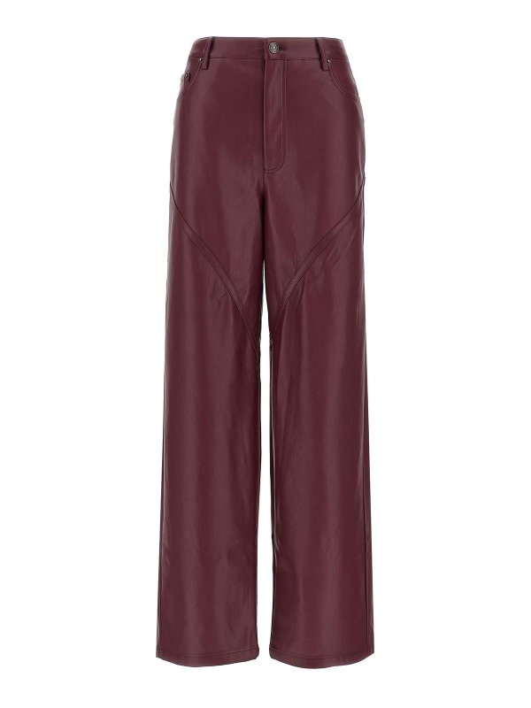 ROTATE Birger Christensen: casual trousers - Mid Waisted Piping Pants