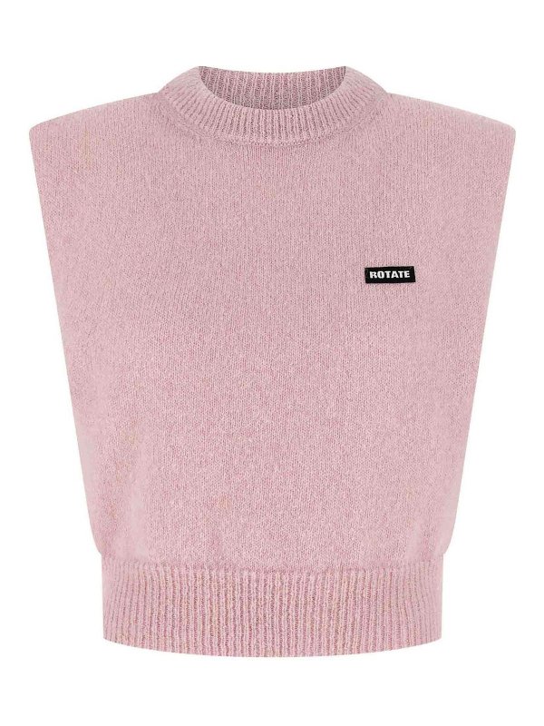 ROTATE Birger Christensen: vests - Knit Cropped Vest