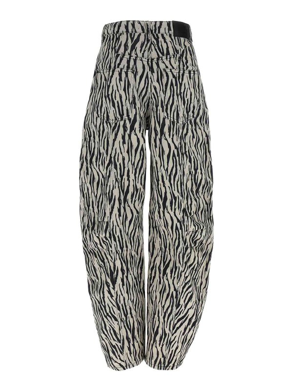 ROTATE Birger Christensen: casual trousers online - Printed Twill Cargo Pants