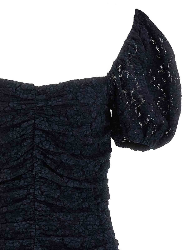 The Best Shops ROTATE Birger Christensen: Knielange Kleider - Knielanges Kleid - Blau