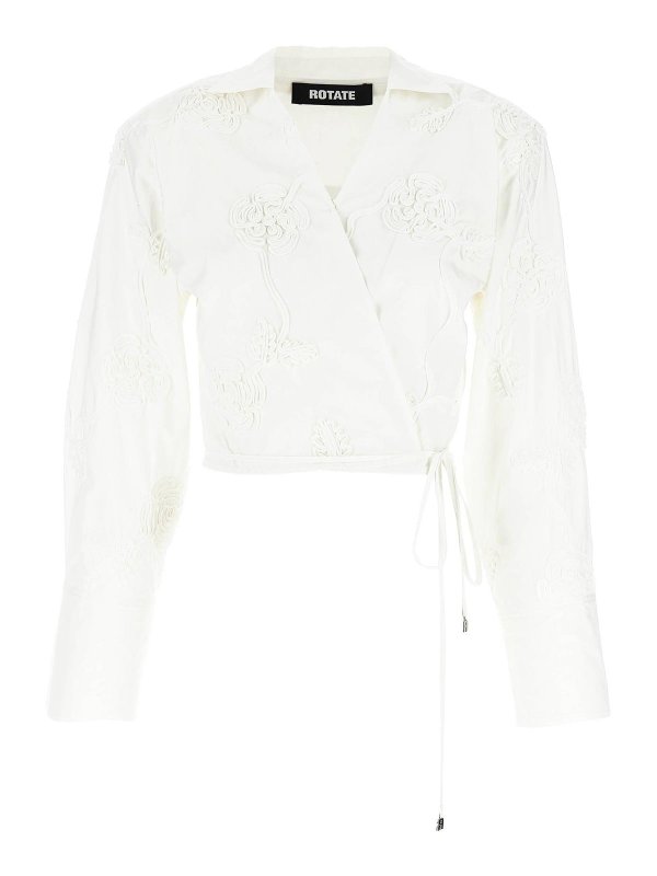 ROTATE Birger Christensen: camicie - Shirt di cotone avvolgente