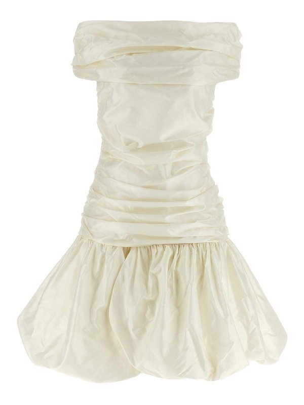 ROTATE Birger Christensen: Knielange Kleider - Knielanges Kleid - Weiß