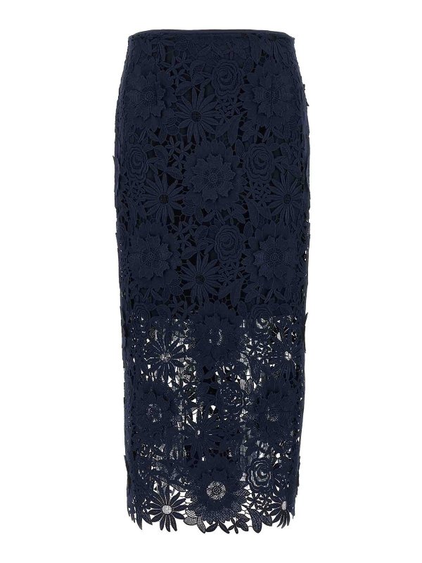 ROTATE Birger Christensen: Knee length skirts & Midi - 3D Lace Skirt