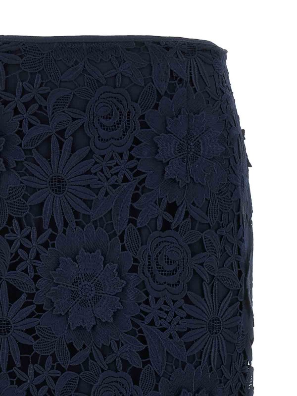 The Best Shops ROTATE Birger Christensen: Knee length skirts & Midi - 3D Lace Skirt