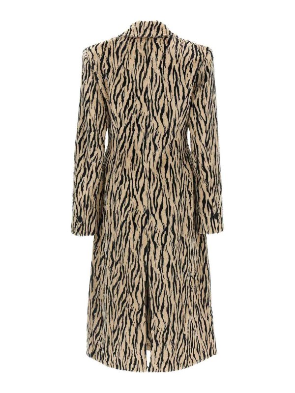 ROTATE Birger Christensen: Fur & Shearling Coats online - Printed Faux Fur Coat