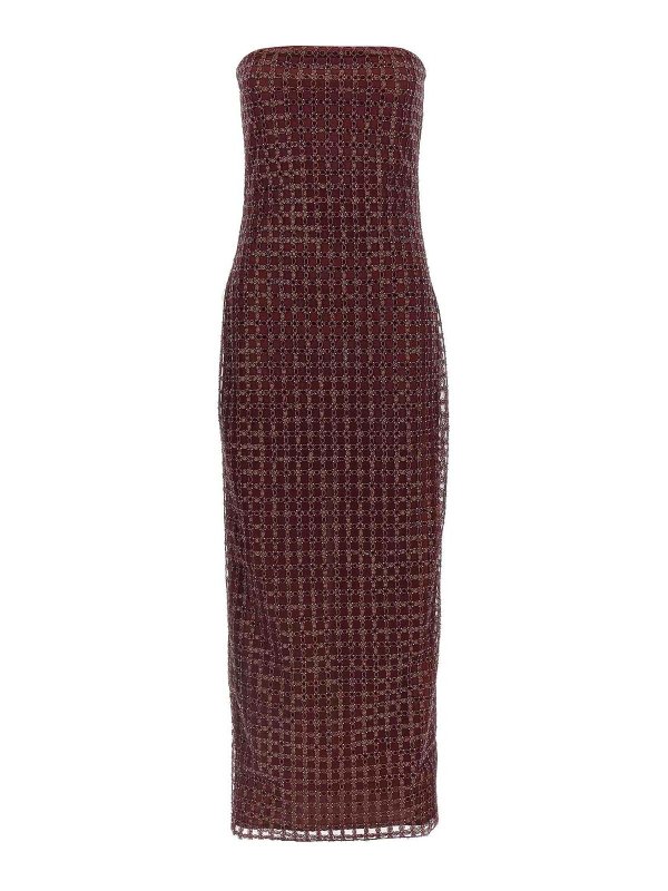ROTATE Birger Christensen: maxi dresses - Beaded Maxi Tube Dress