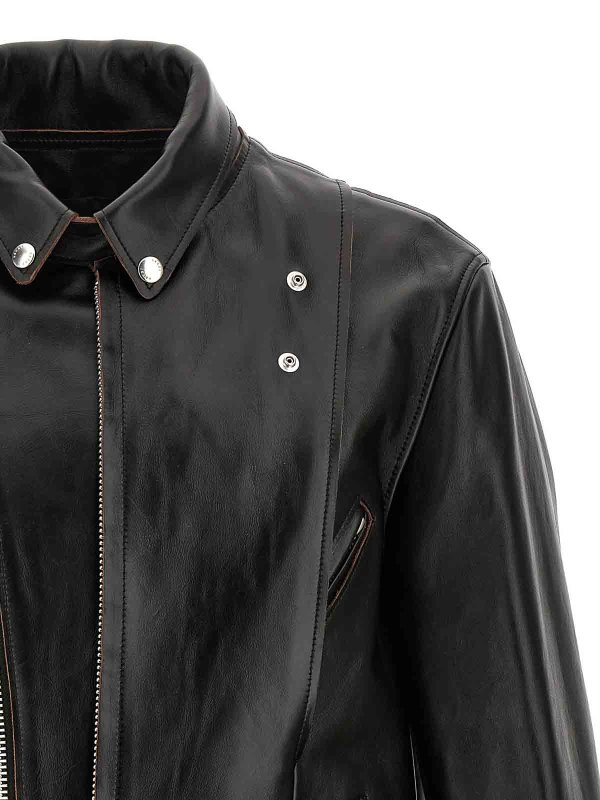 Leather Biker Jacket shop online: Sacai