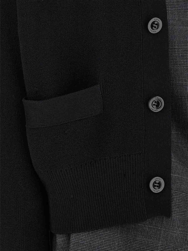 カーディガン - 黒 shop online: Sacai