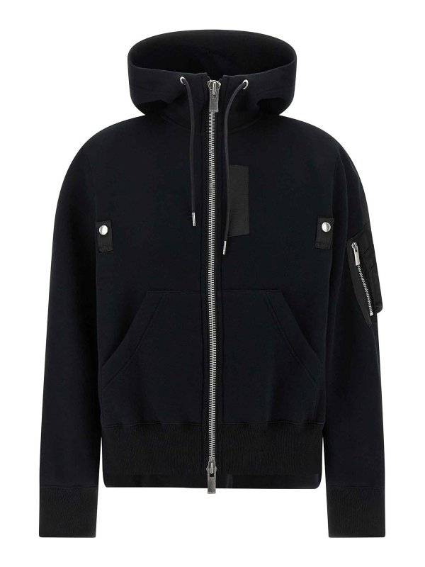 Sacai: スウェット＆セーター - スウェットシャツ/セーター - 黒