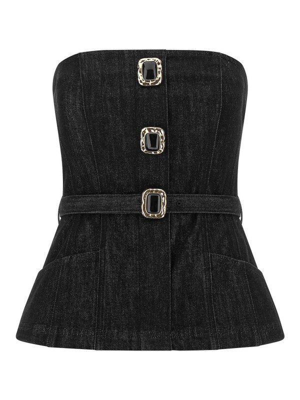 Self Portrait: Tops & Débardeurs - Top - Noir