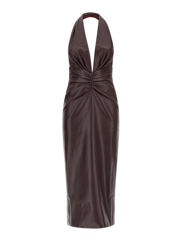 THE ANDAMANE: ニーレングスドレス - 膝丈ドレス - ダークレッド