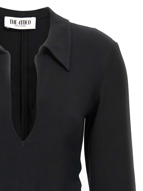 The Best Shops The Attico: ニーレングスドレス - 膝丈ドレス - 黒