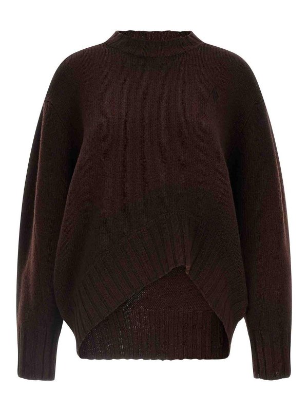 The Attico: crew necks - Logo Embroidery Sweater