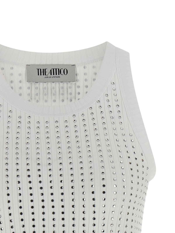 The Best Shops The Attico: Tops & Tank tops - Rhinestone Tank Top