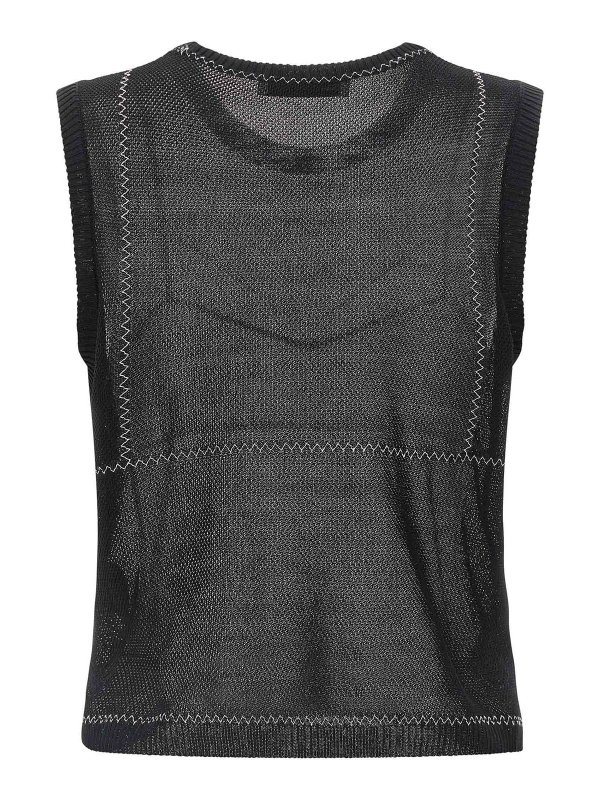 TORY BURCH: Tops y camisetas sin mangas online - Top - Negro