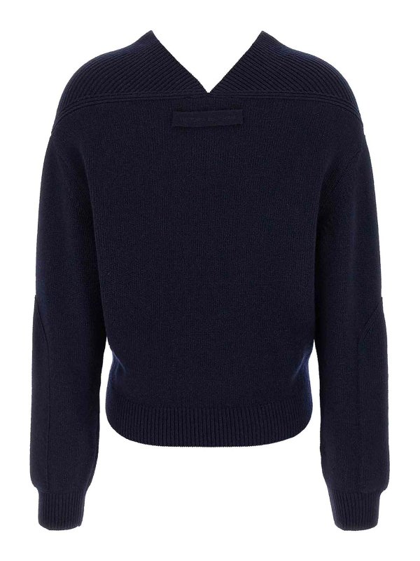 VICTORIA BECKHAM: cardigan online - Maglione di dettaglio del giogo a v-collo