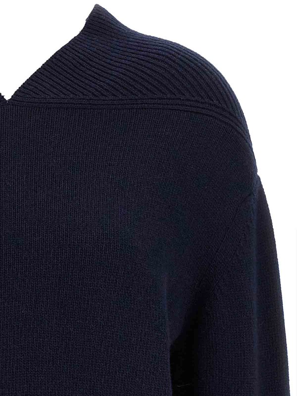 The Best Shops VICTORIA BECKHAM: cardigan - Maglione di dettaglio del giogo a v-collo