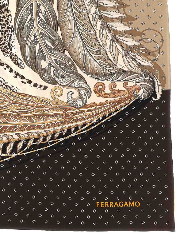 FERRAGAMO: sciarpe e foulard online - Sciarpa stampata di Madras