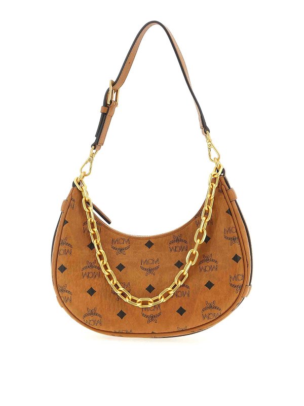 MCM: shoulder bags - Aren Crescent Hobo Shoulder Bag