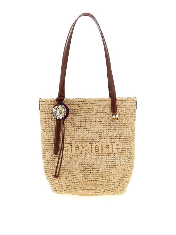 RABANNE: Handtaschen - Shopper - Beige