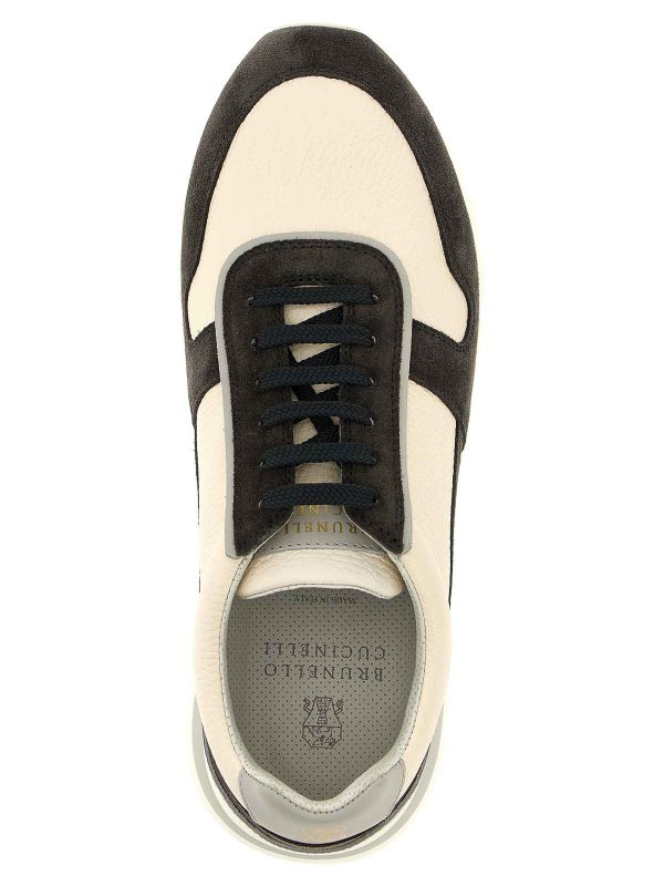 Leather Suede Sneakers shop online: BRUNELLO CUCINELLI