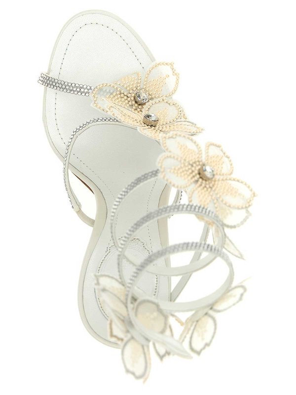 Peach Flower Sandals shop online: RENE CAOVILLA