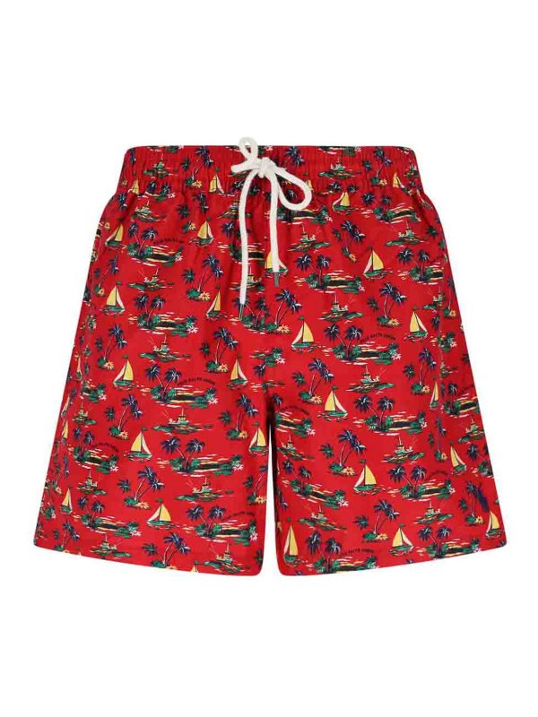 POLO RALPH LAUREN: Shorts - Shorts - Rojo