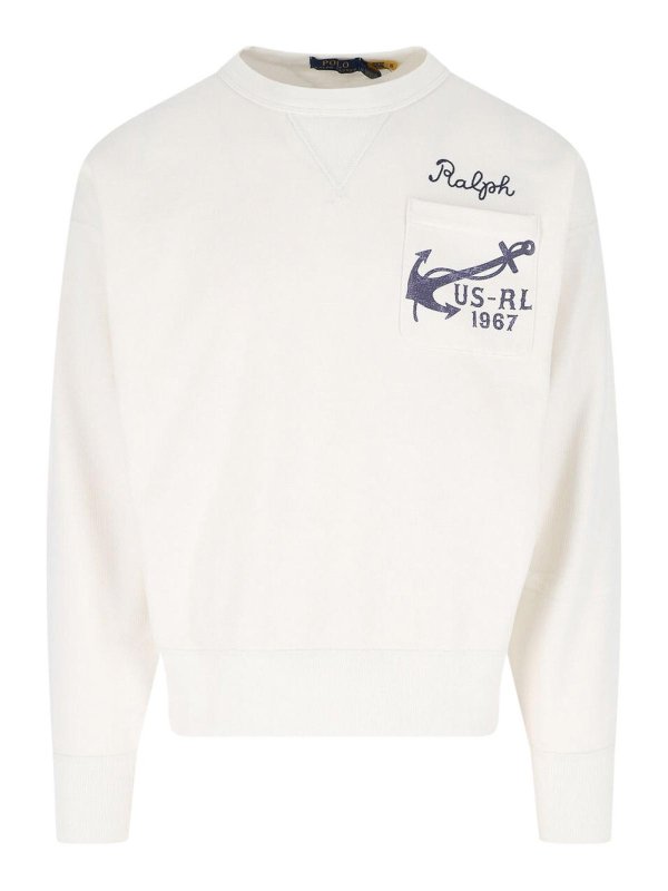 POLO RALPH LAUREN: Sweatshirts & Sweaters - Logo crewshot sweatshirt