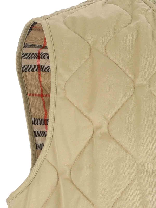 ウェストコート/ジレ - ベージュ shop online: BURBERRY