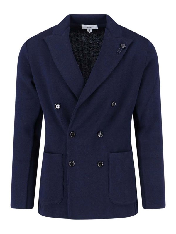 LARDINI: giacche blazer - Blazer Doppiopetto In Lana Vergine
