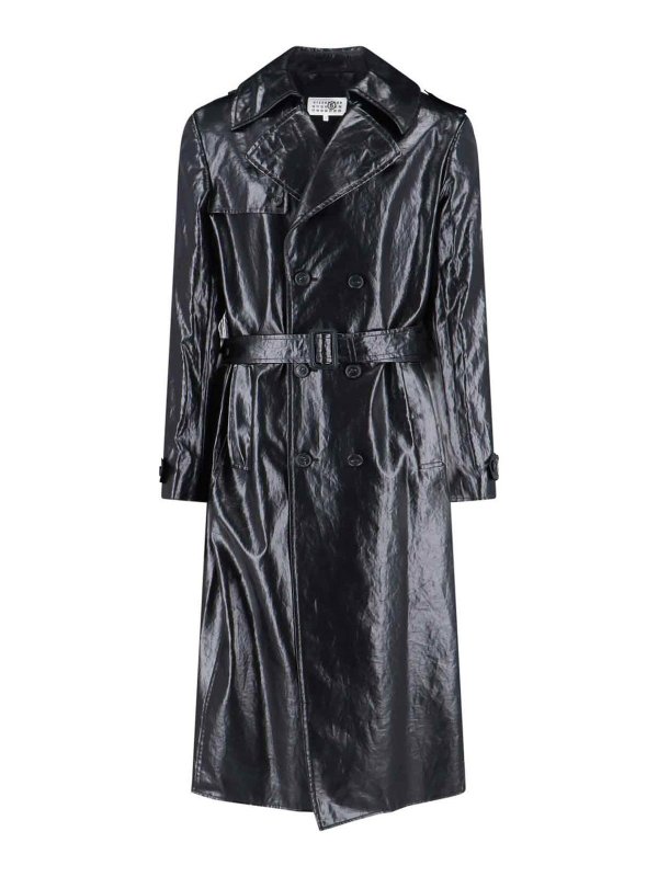 MM6 MAISON MARGIELA: Manteaux courts - Manteau Court - Noir