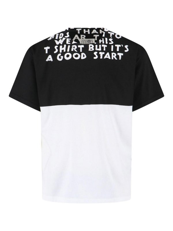 MM6 MAISON MARGIELA: shirts - Tshirt two -tone logo