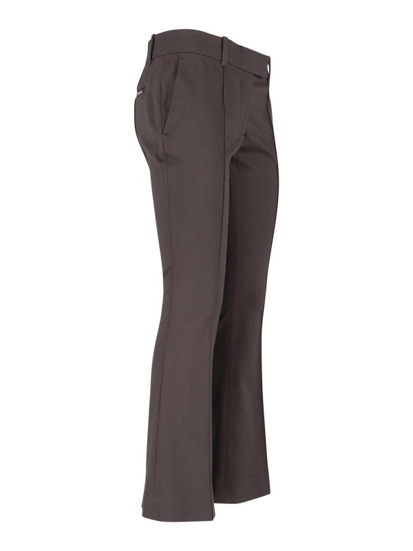 The Best Shops The Attico: bootcut jeans - Bootcut trousers in virgin wool