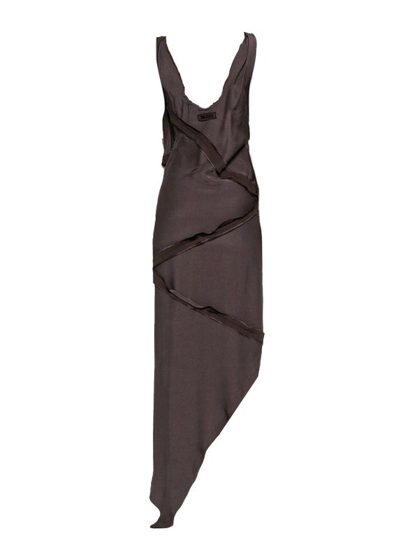 The Attico: knee length dresses online - Asymmetrical midi dress