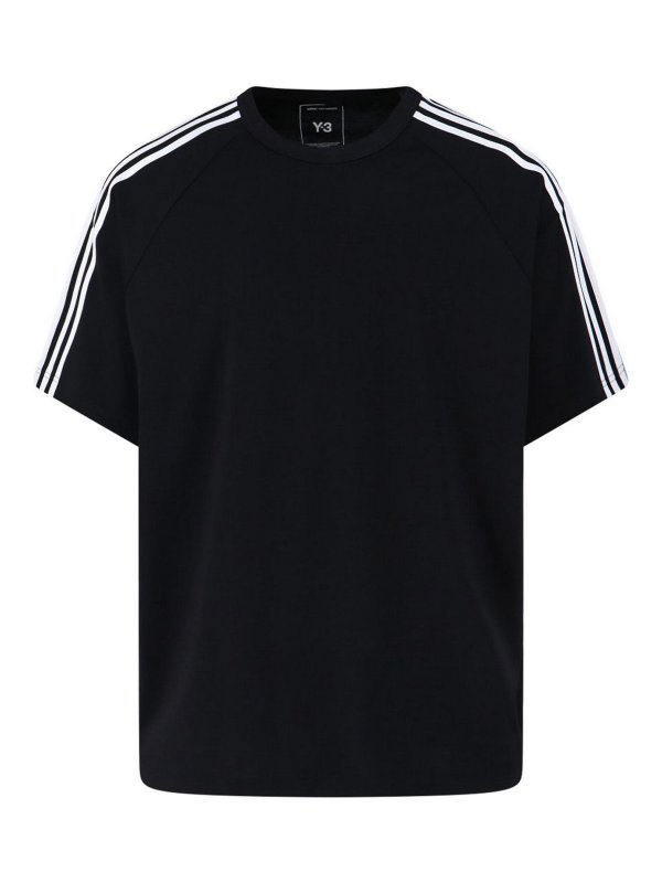 Y-3: Tシャツ - Tシャツ - 黒