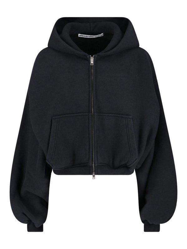 ALEXANDER WANG: Sweatshirts & Sweaters - Felpa Zip Cropped