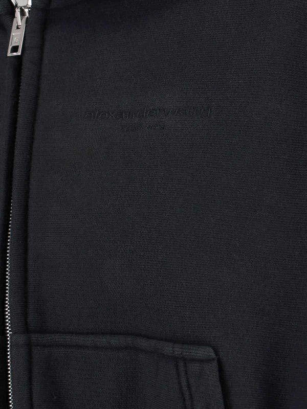 The Best Shops ALEXANDER WANG: Sweatshirts & Sweaters - Felpa Zip Cropped