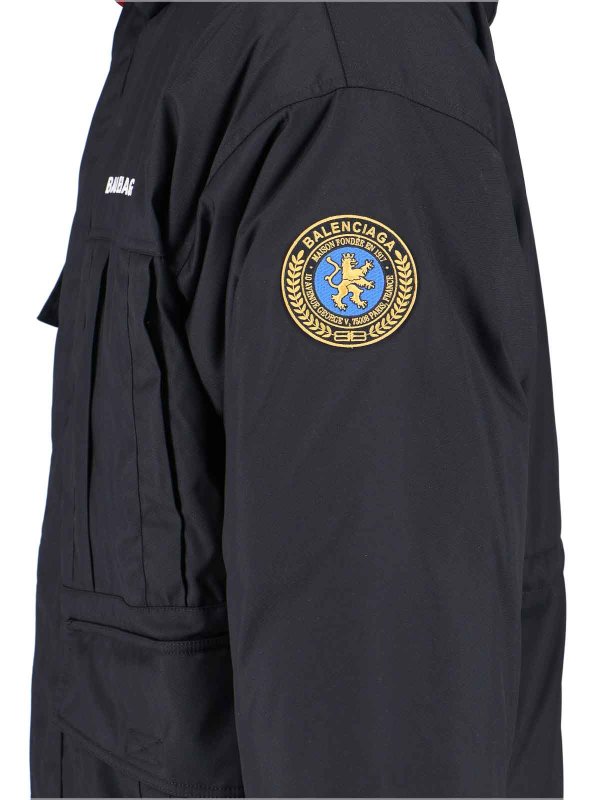 The Best Shops BALENCIAGA: padded jackets - Reversible logo down jacket