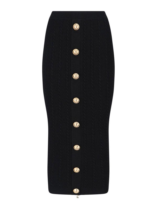 Balmain: U-Boot-Ausschnitt - U-Boot-Pullover - Schwarz