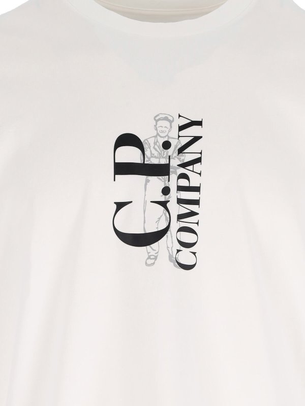 The Best Shops C.P. COMPANY: T-shirts - T-Shirt - Weiß